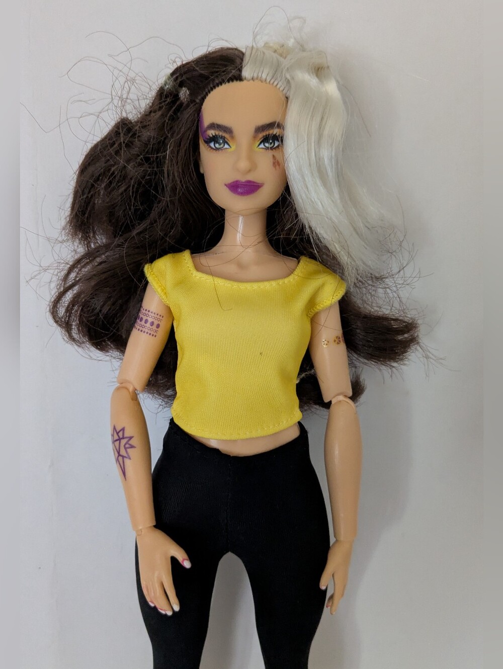 Disney Two-Tone Hair Doll with Yellow Top and Black Pants